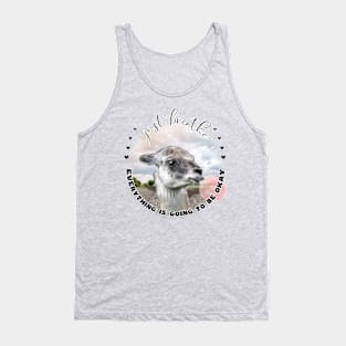 Cute Llama with Bubblegum Just Breathe Tank Top